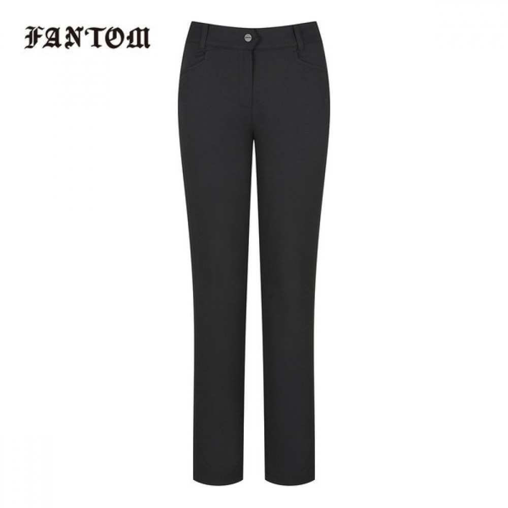[Phantom] レディースサイドシボリ切開ポイントストレートパンツ