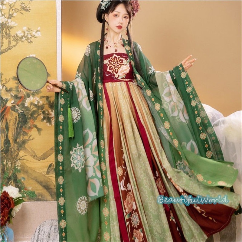 中華服 唐装漢服 漢服ドレス　コスプレ チャイナドレス中国古代衣装 漢服仙女 漢服 チャイナ服 ワンピース コスプレ 中国古代衣装 女性 ロングドレス 刺繍 ス 5,797円