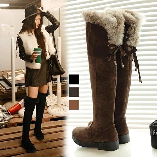 ニーハイブーツ 薄い厚いボア ヒール3.5cm 裏起毛 ベージュ ブラウン ブラック ロングブーツ サイハイブーツ 大きいサイズ 美脚 レディース 大人 女性 ファッション おしゃれ シューズ 靴 あ