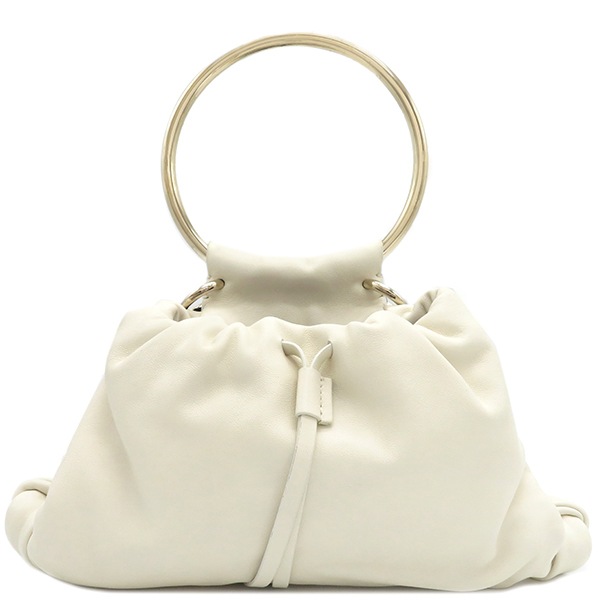 クロエ Chloe 2WAYバッグ アーリーン レザー ホワイト×ブラック シャンパンゴールド金具 ショルダーバッグ ハンドバッグ ポシェット 巾着 白 黒 CHC23WS150 【保存袋】【中古】