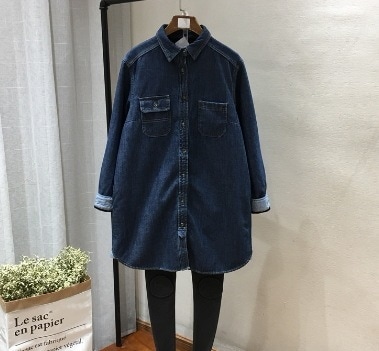 個性的 デート モテコーデ トップス シャツ ロング ロング丈 長袖 襟付き デニム かわいい 可愛い きれいめ シンプル カジュアル おしゃれ お洒落 かっこいい レトロ 可愛い