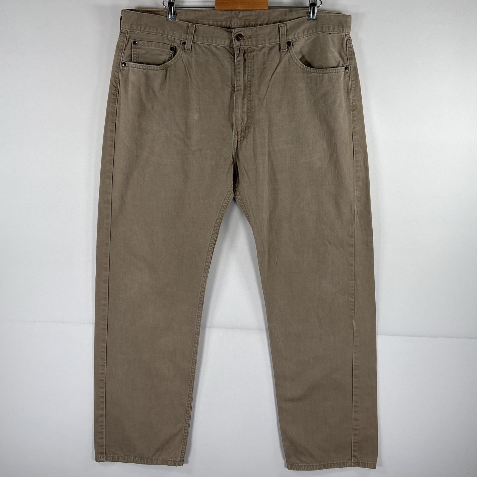 古着 デニムパンツ 505 ストレート ジーパン カラーデニム 大きいサイズ チノパン w42 L32 ベージュ系 メンズ