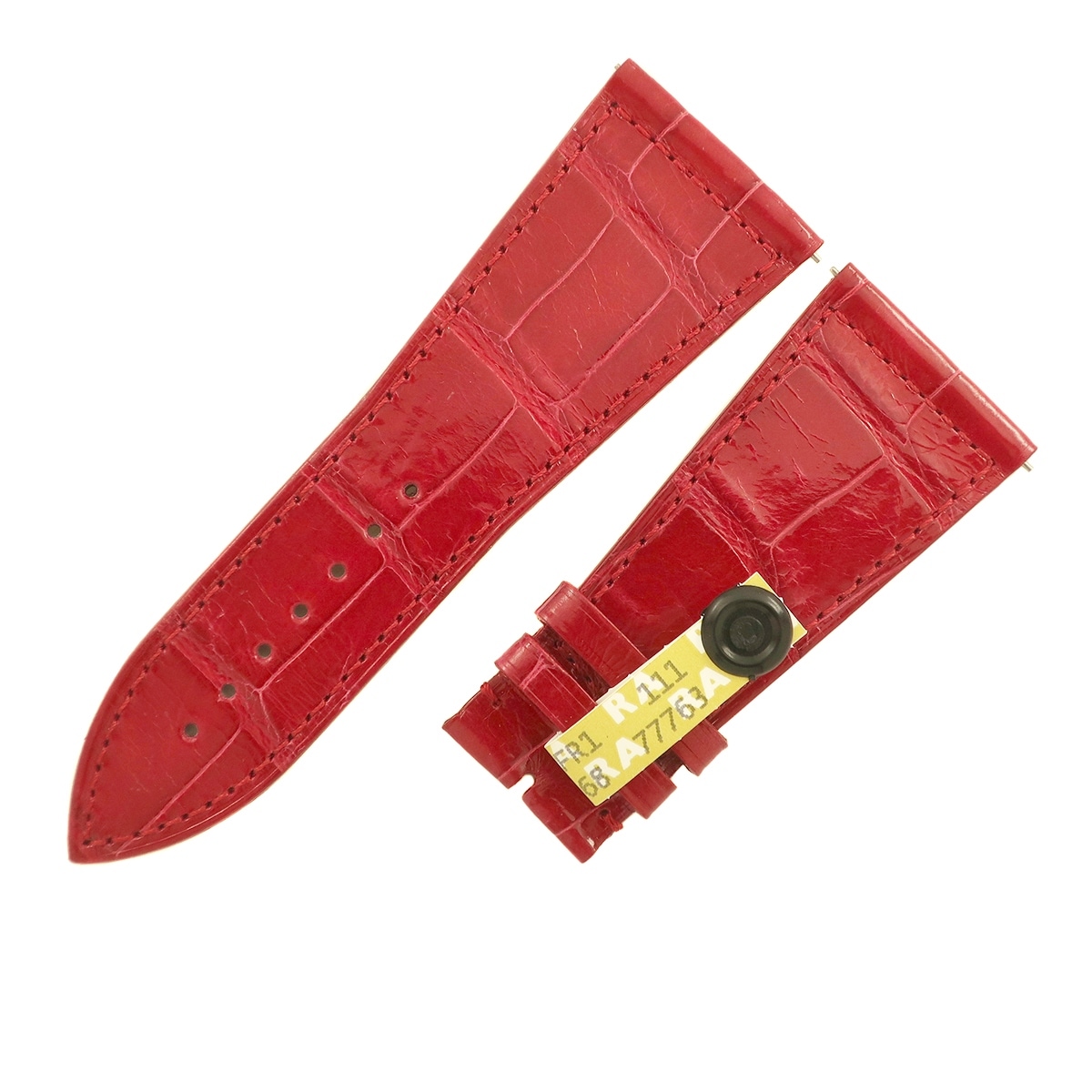 マスタースクエア 6000 KING用 クロコバンド メンズ 未使用 純正 シャイニー 艶 30mm レッド 赤 3年保証