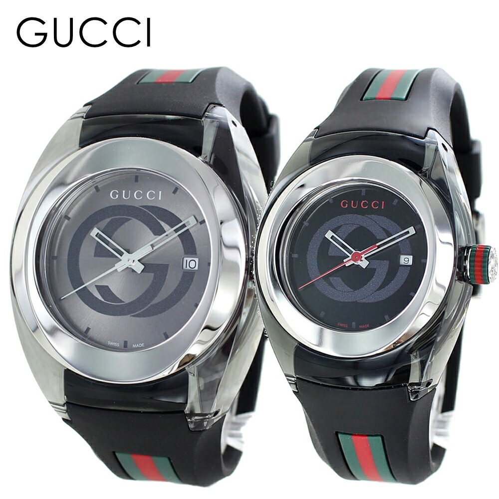 婚約 ギフト 贈り物 ペアウォッチ グッチ 腕時計 手表 結婚祝い 結婚記念日 プレゼント メンズ レディース SYNC シンク ラバー 夫婦 高級 時計 GUCCI カップル ペア ya137116