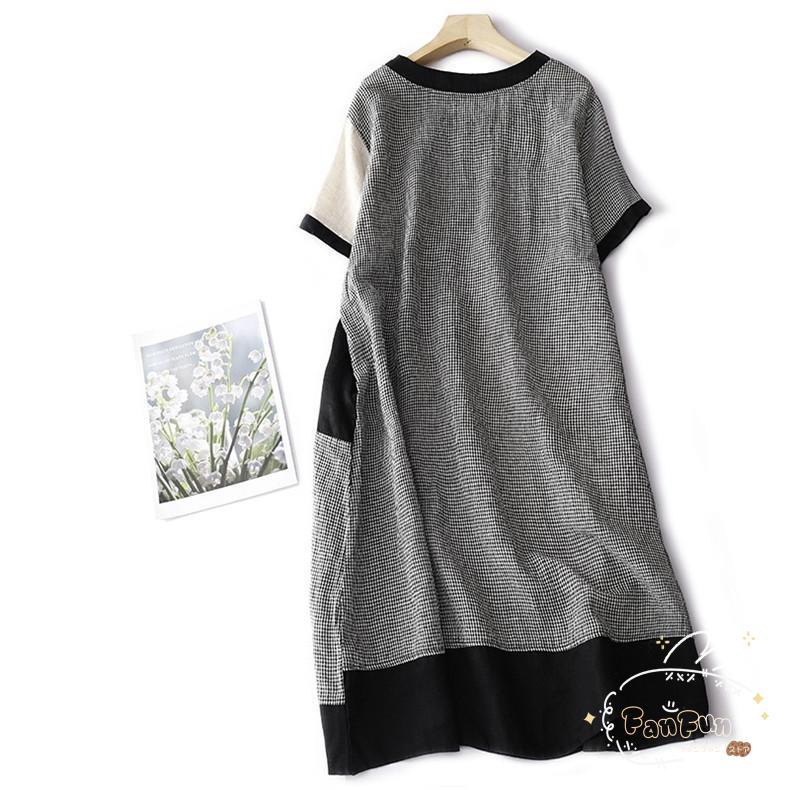 ロングワンピース レディース マキシ丈 半袖 Aライン 3色 切り替え オシャレ きれいめ 体型カバー 夏 30代40代 上品 5,342円