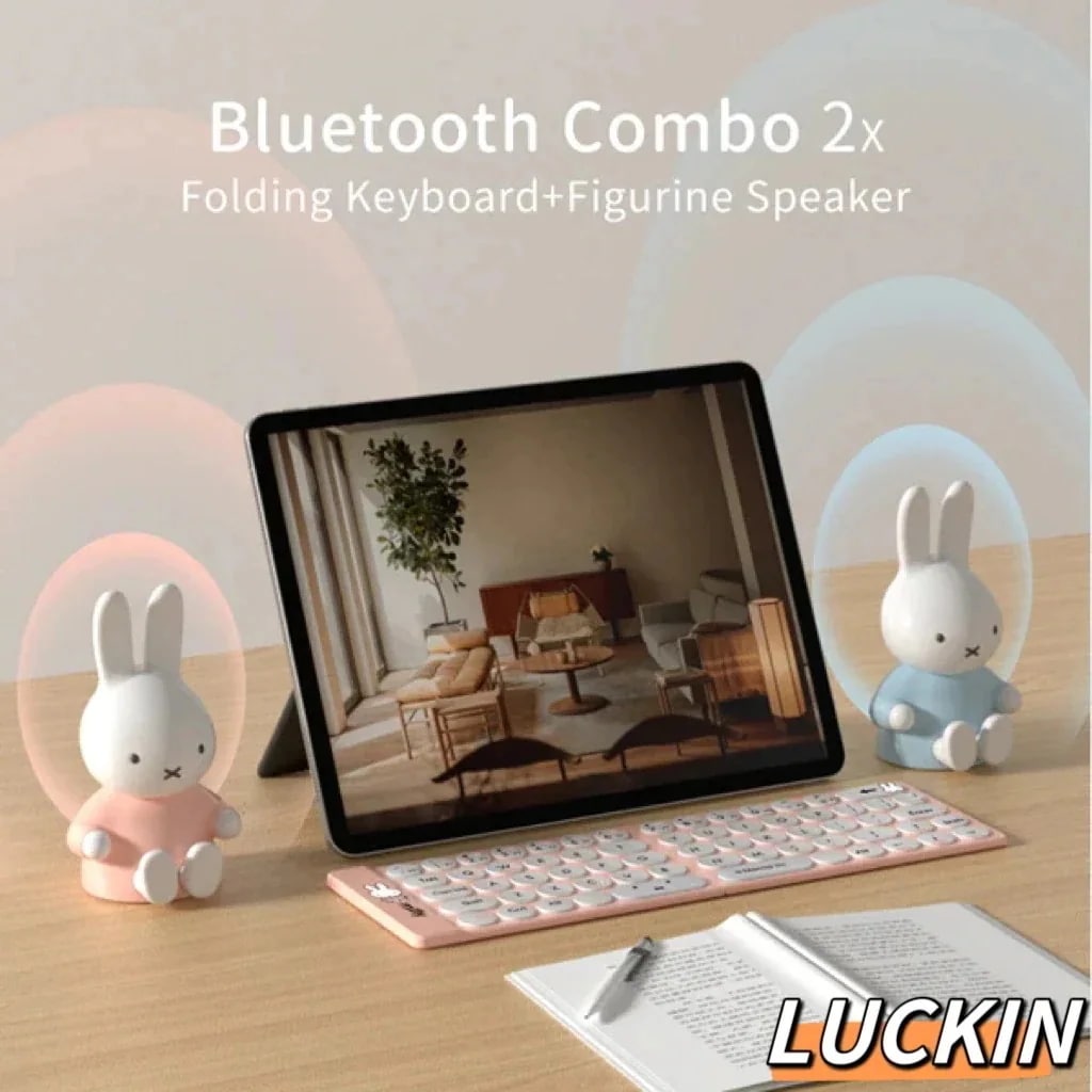 ミッフィー キーボードとスピーカーのコンボ パック Bluetooth 新年プレゼント マルチペアリングBluetooth ワイヤレス キーボードミッフィ