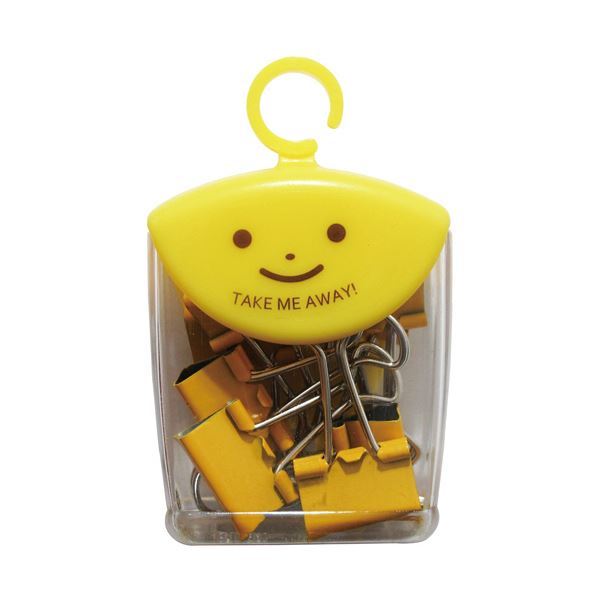 （まとめ）ミツヤ ツレテッテ ダブルクリップ口幅19mm パステルイエロー （40個）[x5]