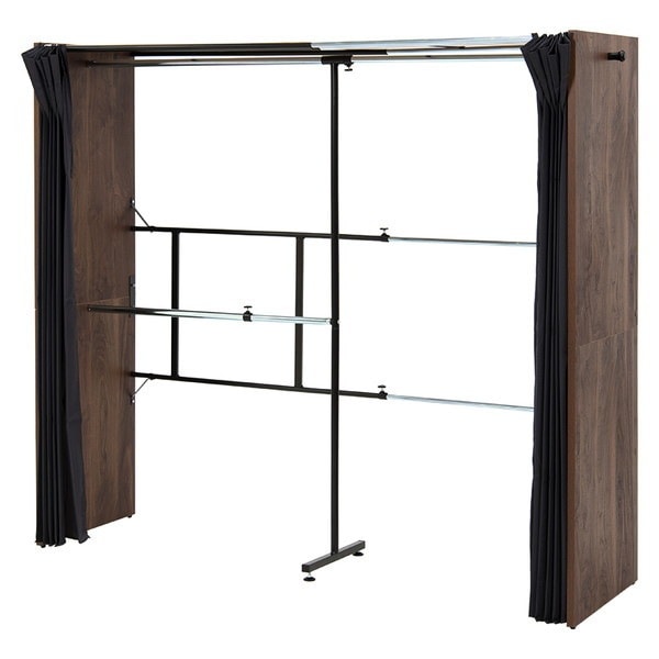 伸縮クローゼット(ウォルナット) VR-7242WN メーカー直送