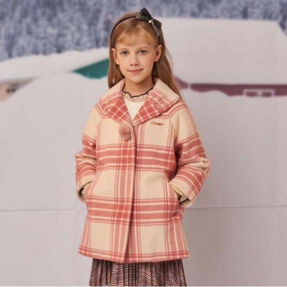 HAZZYS KIDS ブリティッシュショールカラーコート HQW13CC55M_PK