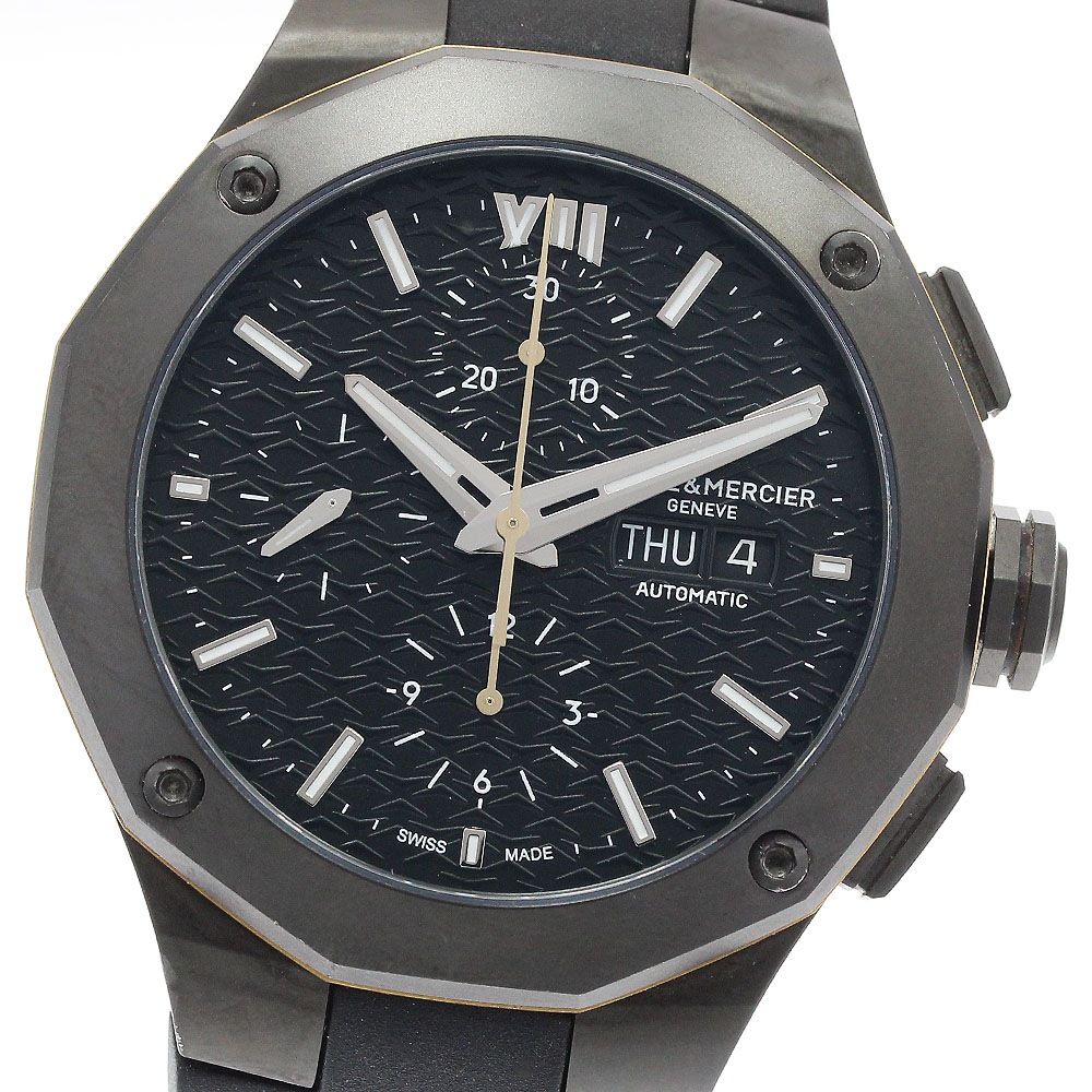 ボーム＆メルシェ Baume & Mercier MOA10625 リビエラ クロノグラフ 自動巻き メンズ 良品 _934279【中古】