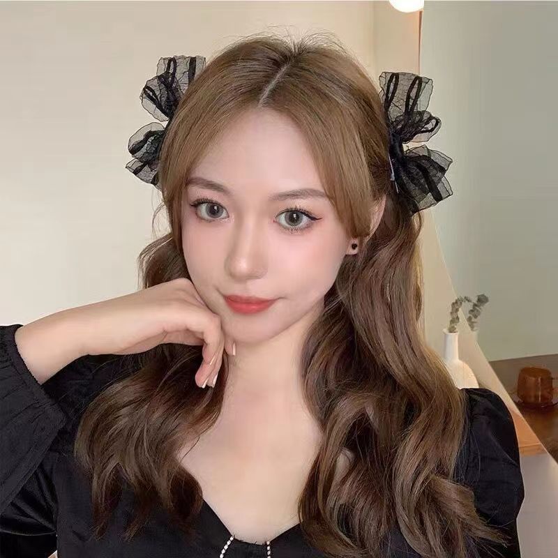 ヘアアクセサリーヘアクリップ前髪クリップ弓頭飾りダックビルクリップかわいい韓国ファッション