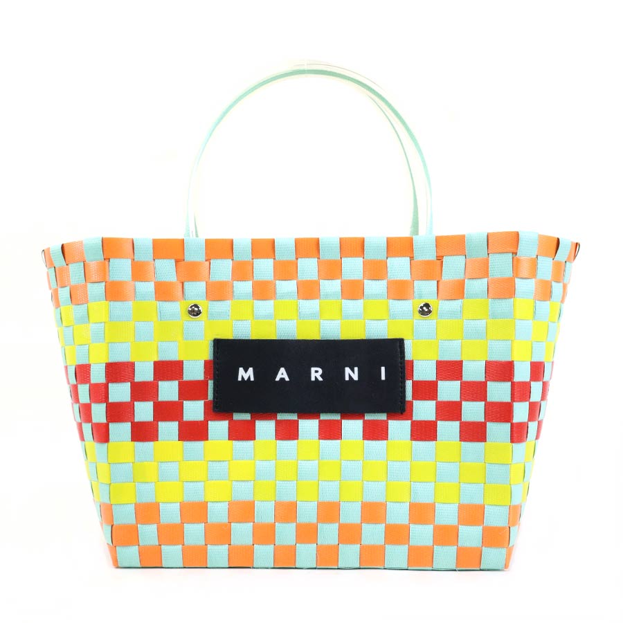 マルニ MARNI ハンドバッグ FLOWERCAFE /ポリプロピレン グリーン/マルチカラー レディース w0984a
