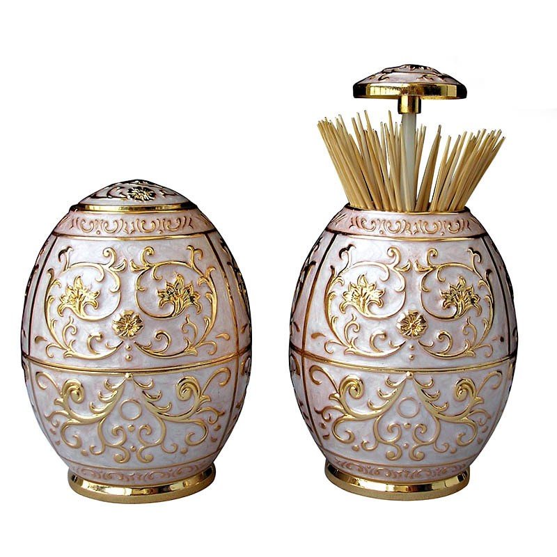 自慢したくなる爪楊枝ケース 爪楊枝入れ ゴールド つまようじ 取出し簡単 亜鉛合金 卓上 インテリア 雑貨 小物 ヨーロッパ風