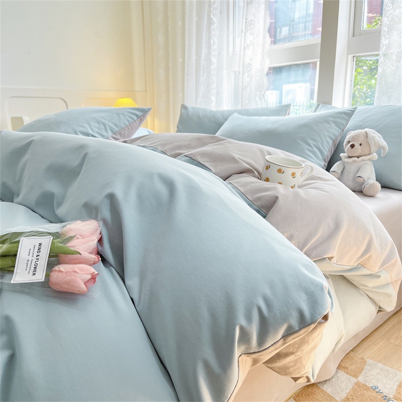 高密度綿増厚掛け布団カバー単品 150x200x230 純綿四枚合わせ掛け布団カバー