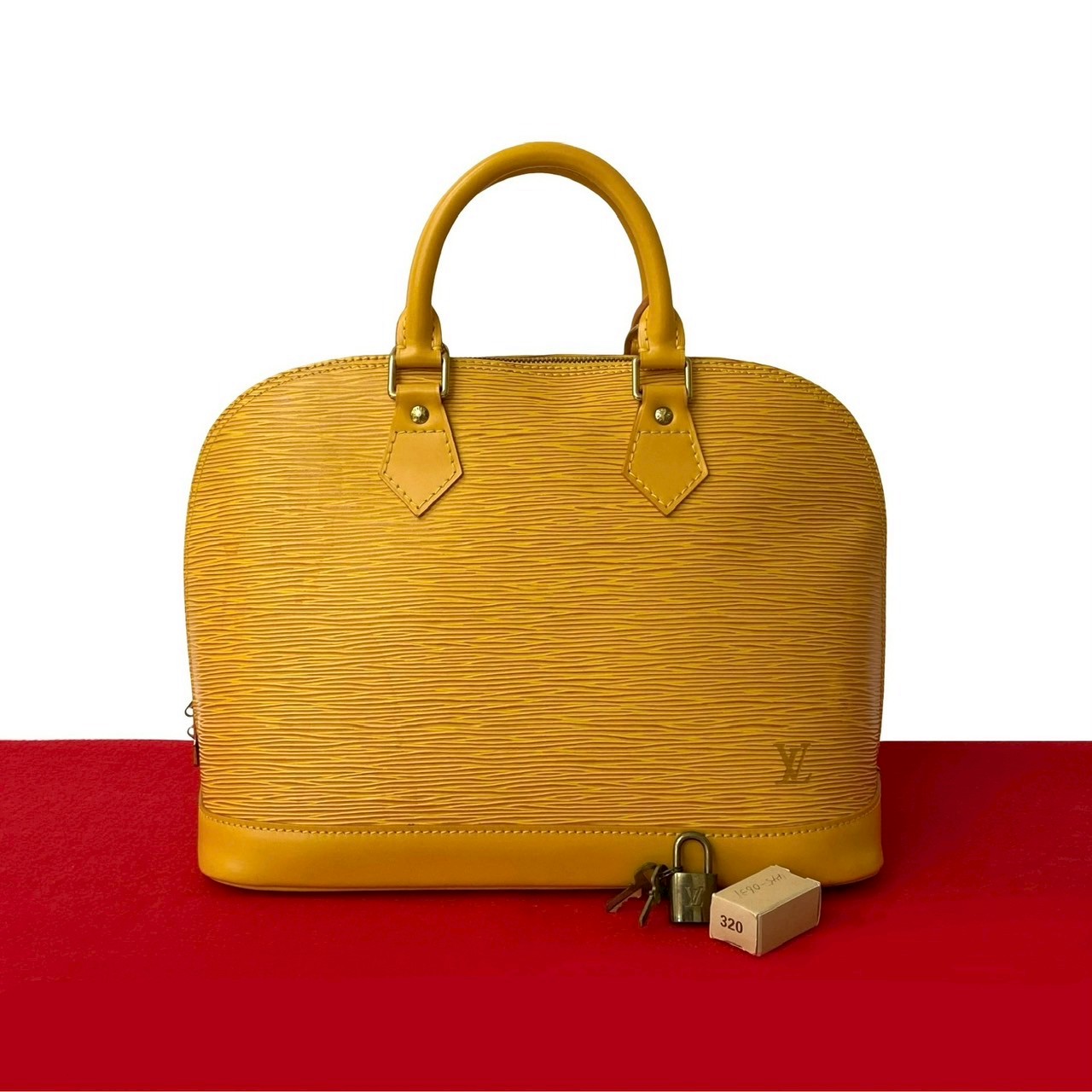 ヴィンテージ アルマ エピハンドバッグ レザー イエロー 477-1