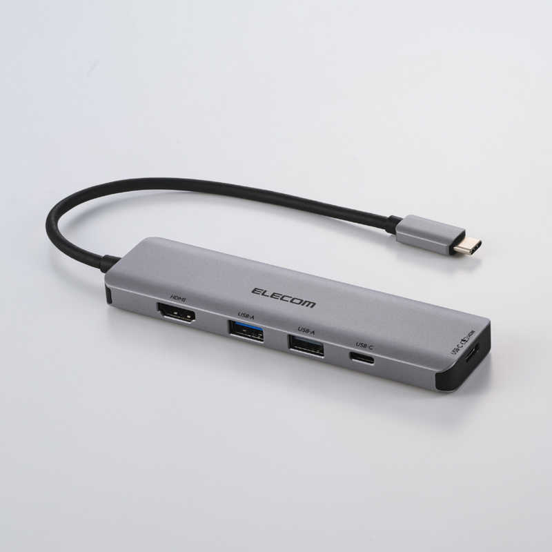 USB Type-C ドッキングステーション 5-in-1 4K HDMI PD充電 MacBook Pro / Air などPC対応 シルバー エレコム　DST-050BP1SV 5,702円