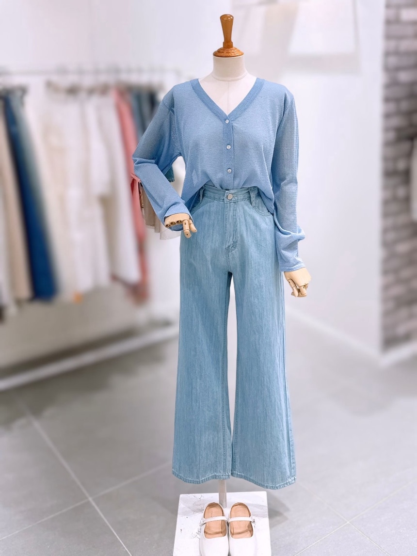 LECCOVE ワイド デニムパンツ