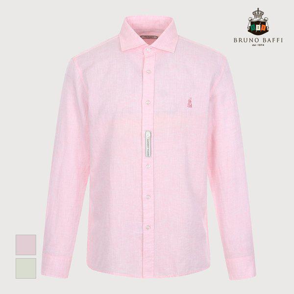 [BRUNO BAFFI] リネンブレンドソリッドシャツ._MUONL4S1311