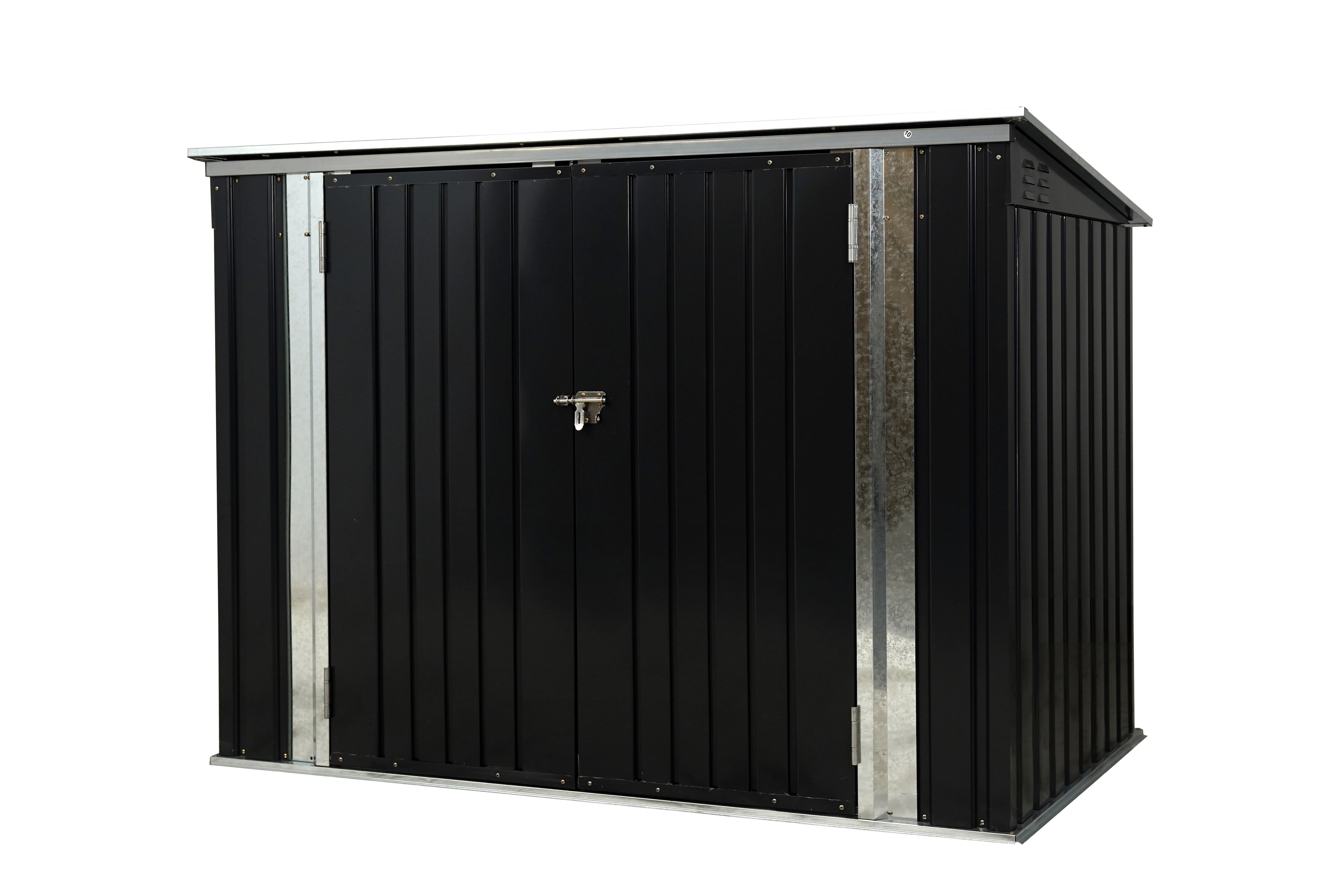 [国内発送]1668【ブラック】ゴミ箱 屋外収納庫 大容量 大型 屋外ごみ箱 屋外用ゴミ箱 ストッカー 外用 ゴミ箱 ゴミステーション ベランダ 屋外 収納ボックス 金属製