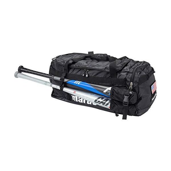 Marucci Sports - Team Utility Duffel Bag Black， Black， One Size， Team Utility Duffel， Bags (MBTUDB-B