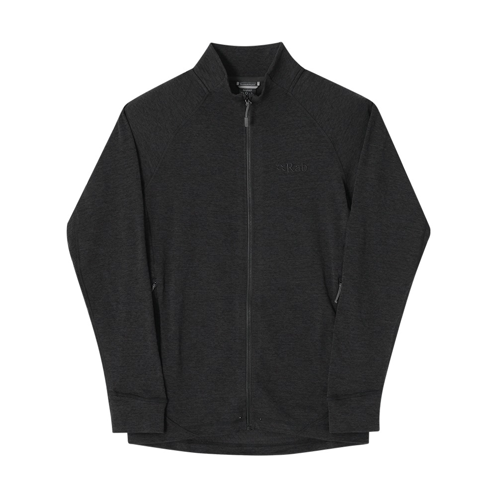 RAB QFF-72 ブラックネクサスライトウェイトストレッチミッドレイヤーメンズジャケット