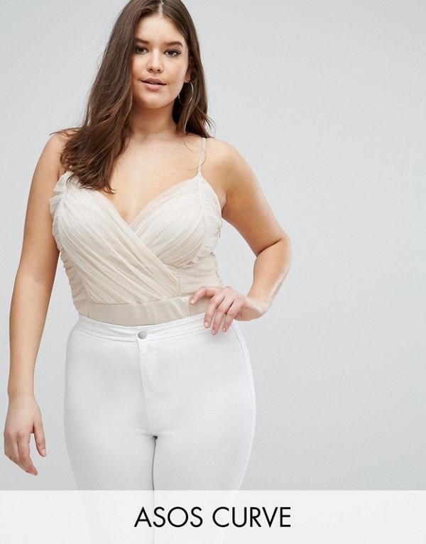 ASOS エイソス レディース 大きめサイズ ゆったりサイズ 送料無料 Nude pink CURVE Cami Body With Corset Detail