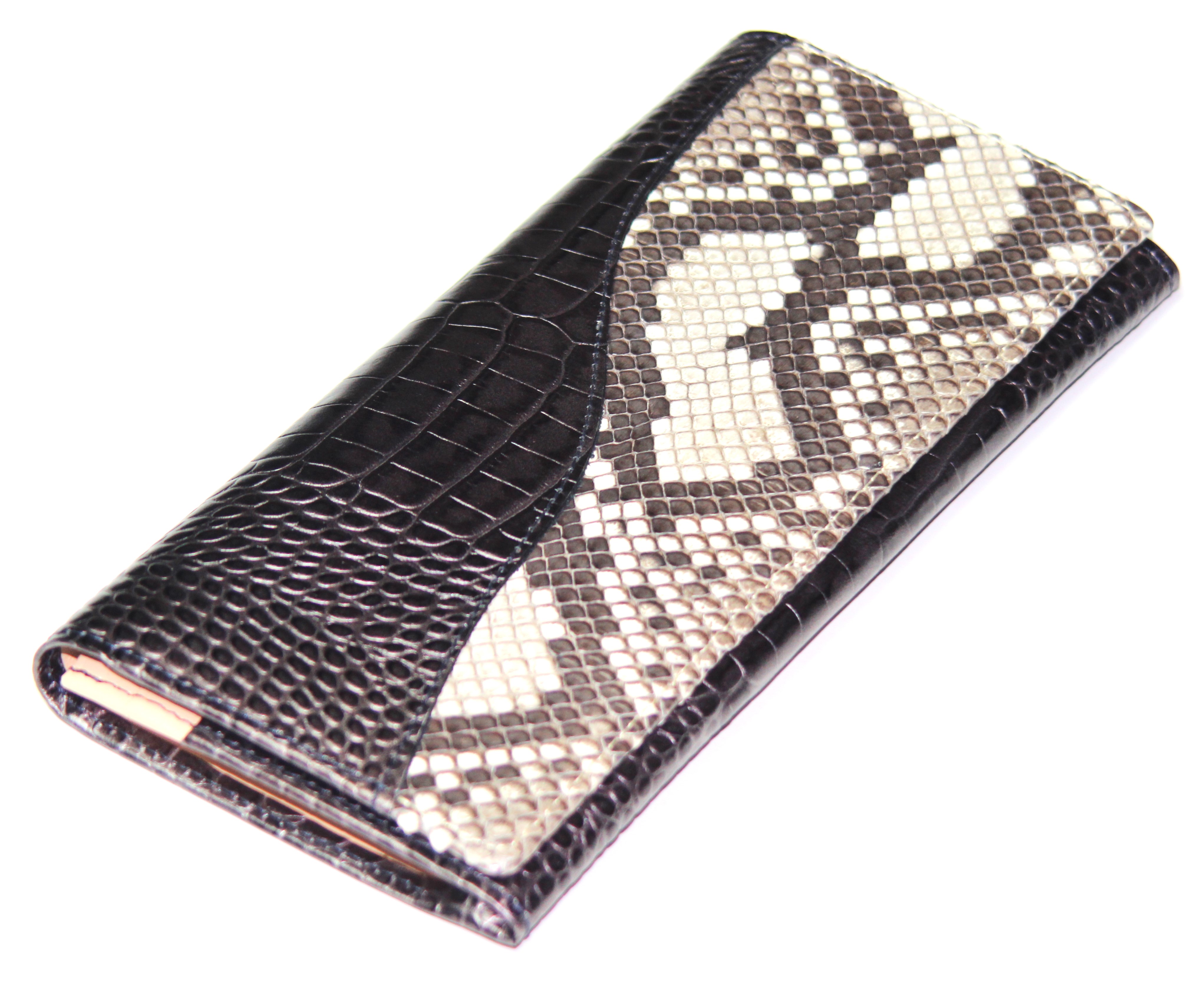 【新規OPEN】【期間限定セール】【激安】【新品未使用】 本パイソン革　牛革クロコダイル型押し　日本製　多機能　ロングウォレット　VG-2　グレイッシュブルー