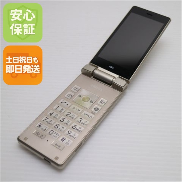 美品 au SHF33 AQUOS K ゴールド ガラケー 135
