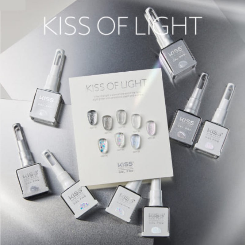 KISS NEWYORK / KISS OF LIGHT Glitter gel 8 Set / Nail