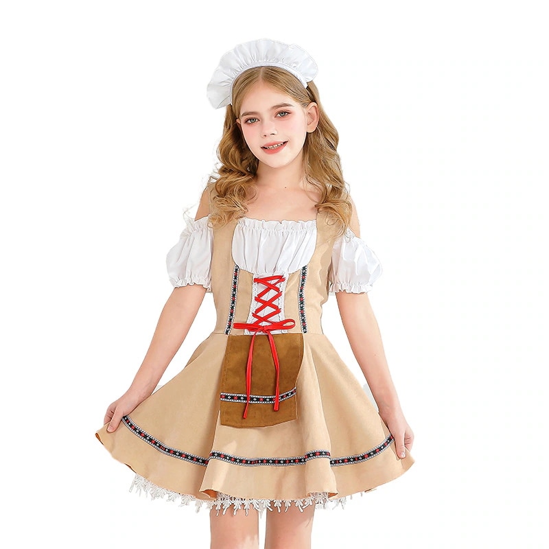 ハロウィン衣装 Amazon 子供服 ドイツ オクトーバーフェスト カーニバル 子供用 パフォーマンス衣装 田園風 女の子 メイド衣装
