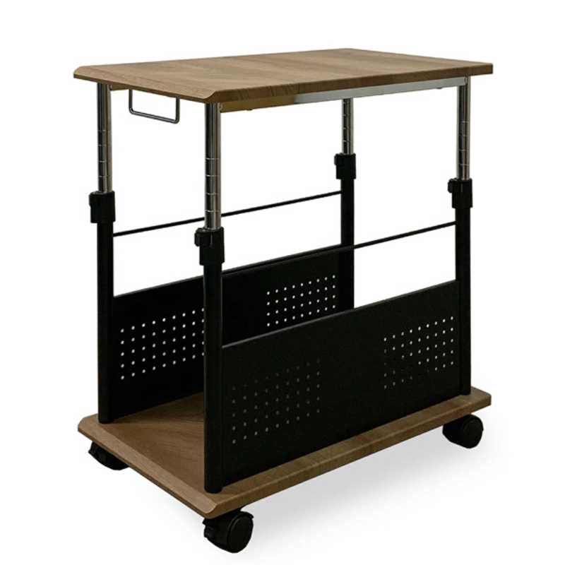 レメックスジャパン　上下昇降パソコンワゴン CPUワゴン L字デスク (上下昇降51～80cm)(W35xD60xH51～80cm)MDF集成材 木目 REMEX　PJC-7201-WD 15,185円