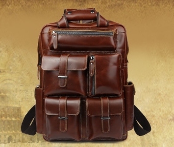 バックパック リュック 厚手本革 牛革 オイルレザー タンニン
