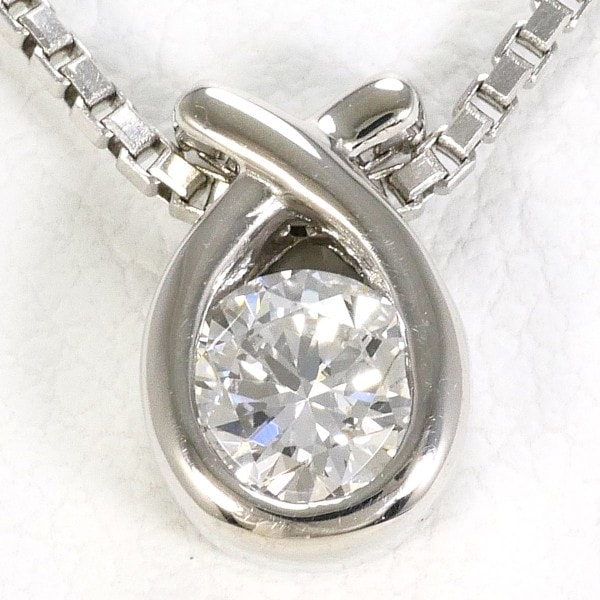 PT900 プラチナ PT850 ネックレス ダイヤ 0.312 VS1鑑定書 ジュエリー 中古