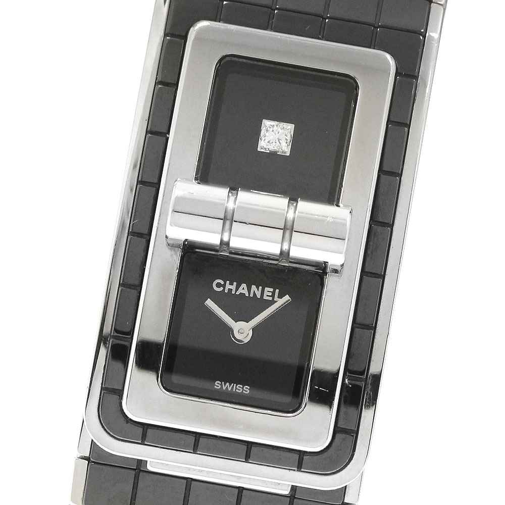 シャネル CHANEL H5147 コード ココ 黒セラミック クォーツ メンズ _945970【中古】