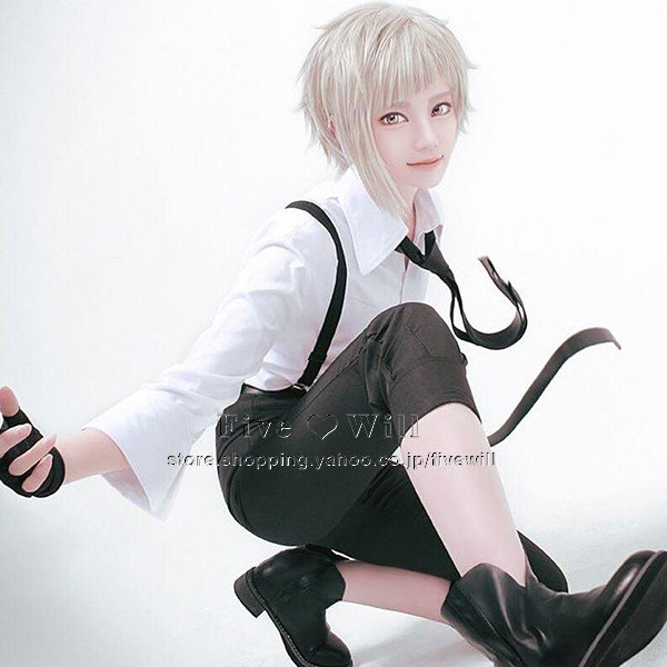 文豪ストレイドッグス 風 中島敦 コスプレ 衣装 制服 ウィッグ 靴 cosplay 衣装 コスチュ