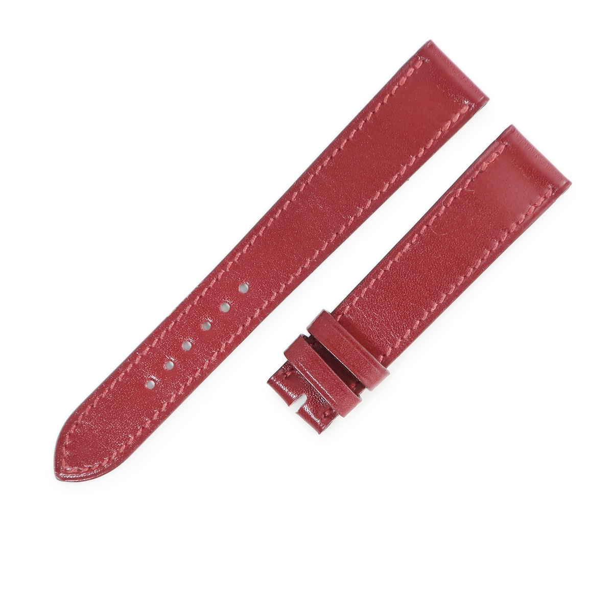エルメス HERMES 腕時計パーツ 純正 レザー レッド 未使用 レザー ベルト バンド ストラップ ブレスレット 16ｍｍ レッド 赤 替え 予備 【中古】