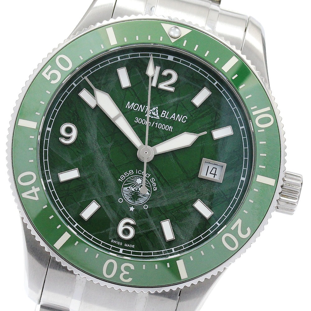 モンブラン MONTBLANC MB129373/7578 1858 アイスシー デイト 自動巻き メンズ 極美品 箱・保証書付き_893869【中古】