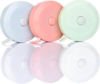 他サイト： 巻き尺 2m メジャー かわいい おしゃれ 自動巻取 センチ インチ 1mm目盛り 3色セットの商品画像