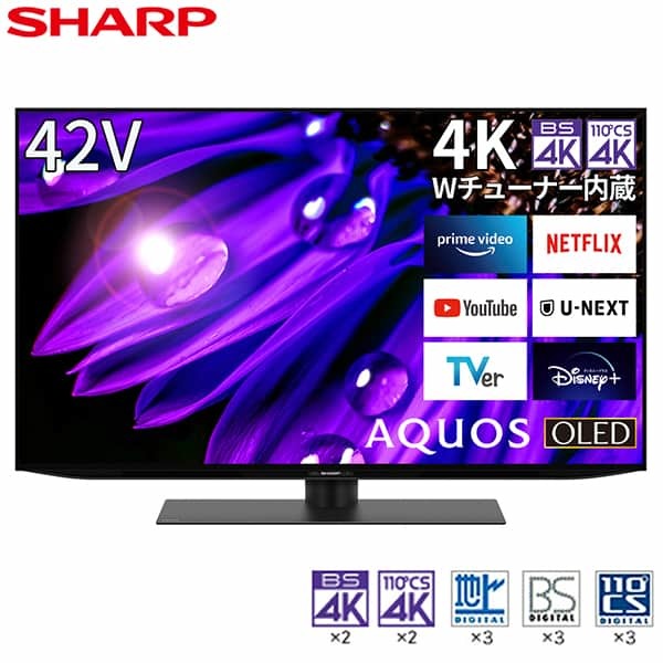 液晶テレビ 42型 地上BSCSデジタル4Kチューナー内蔵 42インチ 42V型 4T-C42EQ2 AQUOS EQ2 アクオス