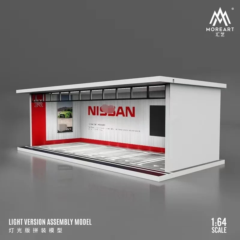 Moreart 1:64 hksはライト付きの駐車場の組み立てられたガレージdiyラマを発表します Nissan 5,134円
