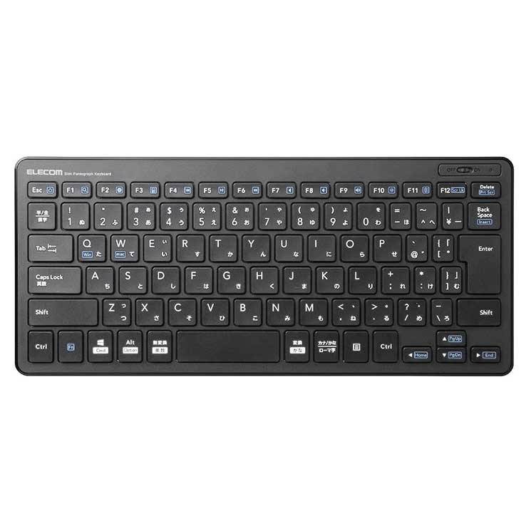 ワイヤレスキーボード 無線 パンタグラフ 薄型 小型 PS5 ブラック