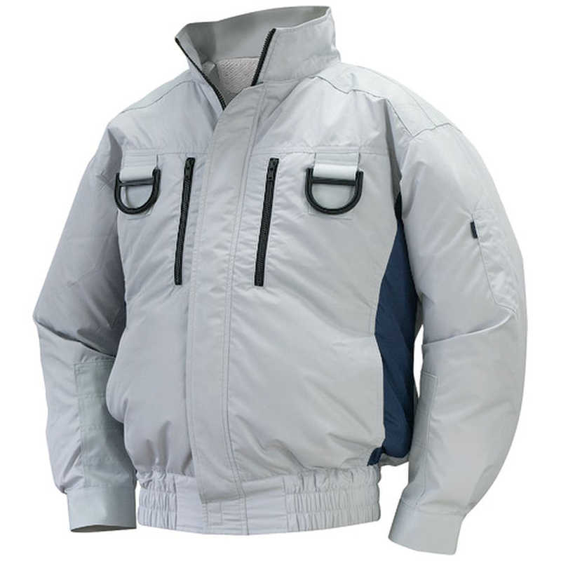 空調服　タチエリチタン肩当有フルハーネス用NSPシルバーチャコールL(服のみ)　NA113C66S3