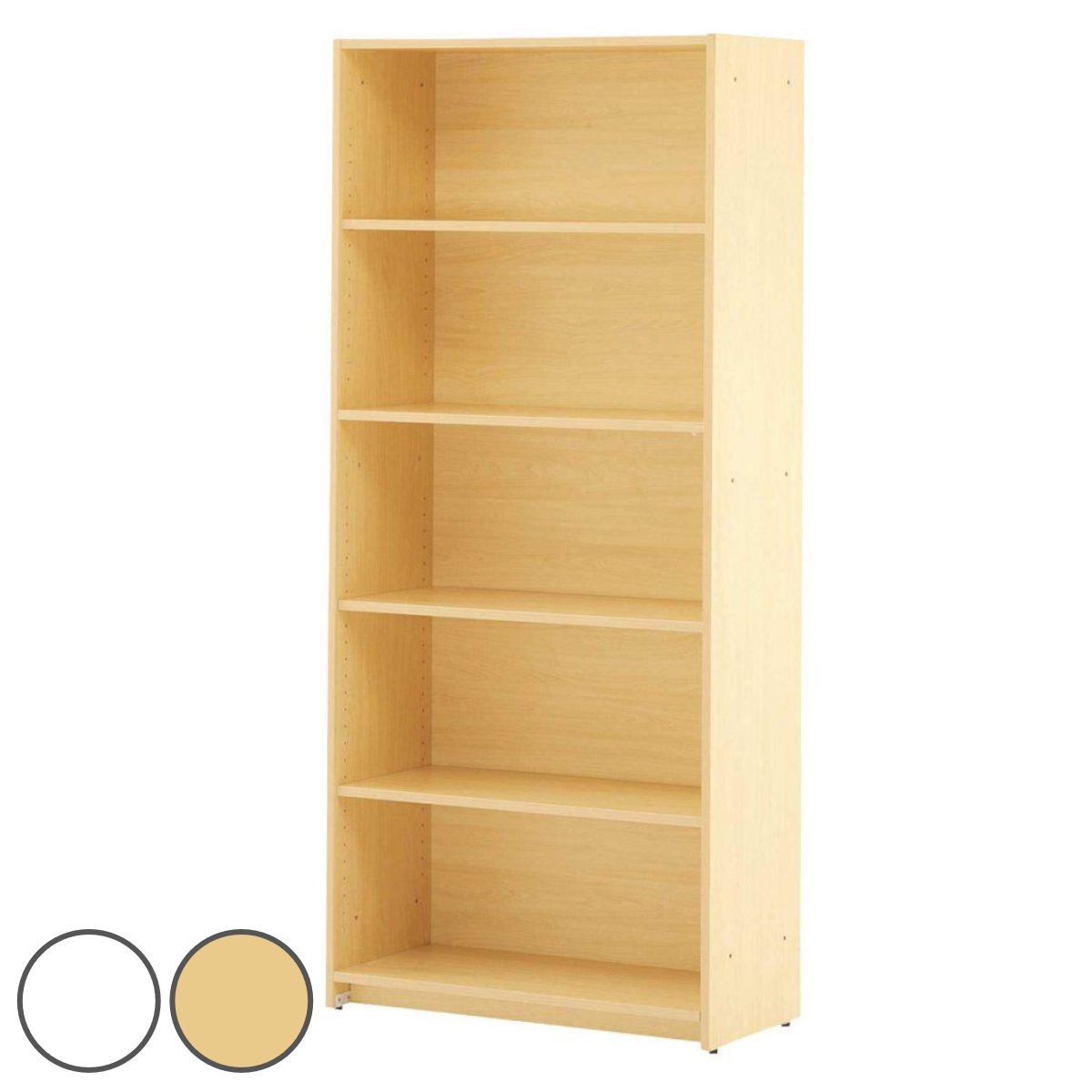 シェルフ 5段 ハイタイプ ファイルラック 幅82cm ラック 棚 オフィス家具 ファイル 資料 可動棚 オフィス 家具 収納 ホワイト ナチュラル 法人限定 28,912円