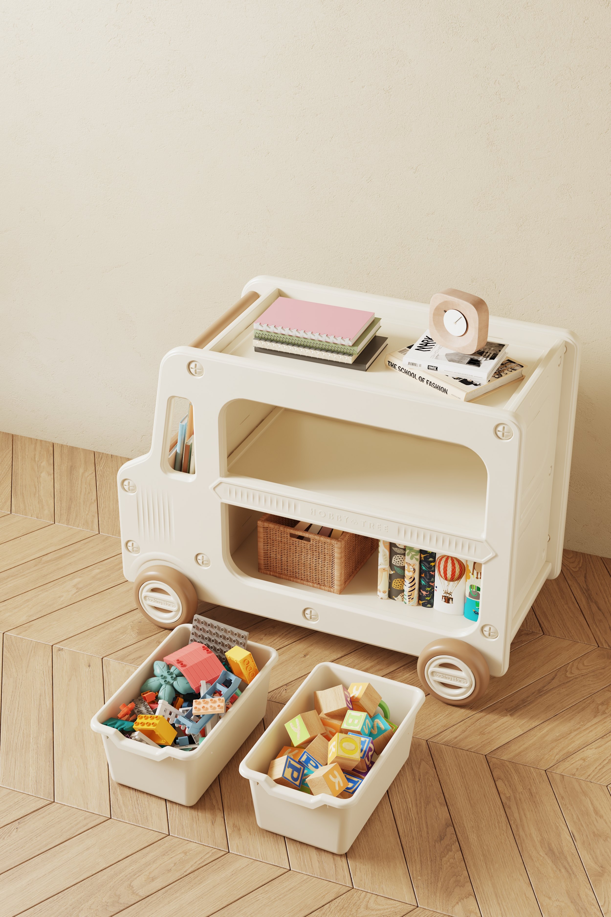 カート型おもちゃ収納 大容量 収納ラック 絵本ラック 多機能 おもちゃラックキャスター付き おしゃれ サイドテーブル コンパクト