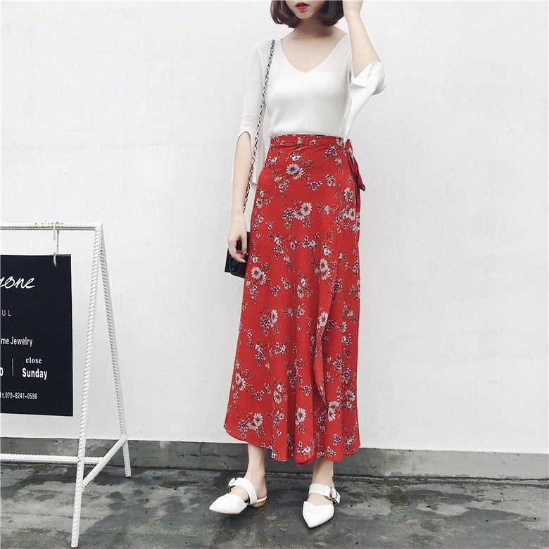 3072.夏におすすめ ワンピースラップドレス（レッド）