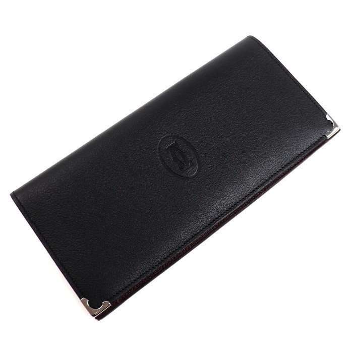 CARTIER カルティエ マスト ドゥ カルティエ 札入れ ブラック L3000583 メンズ 中古 美品