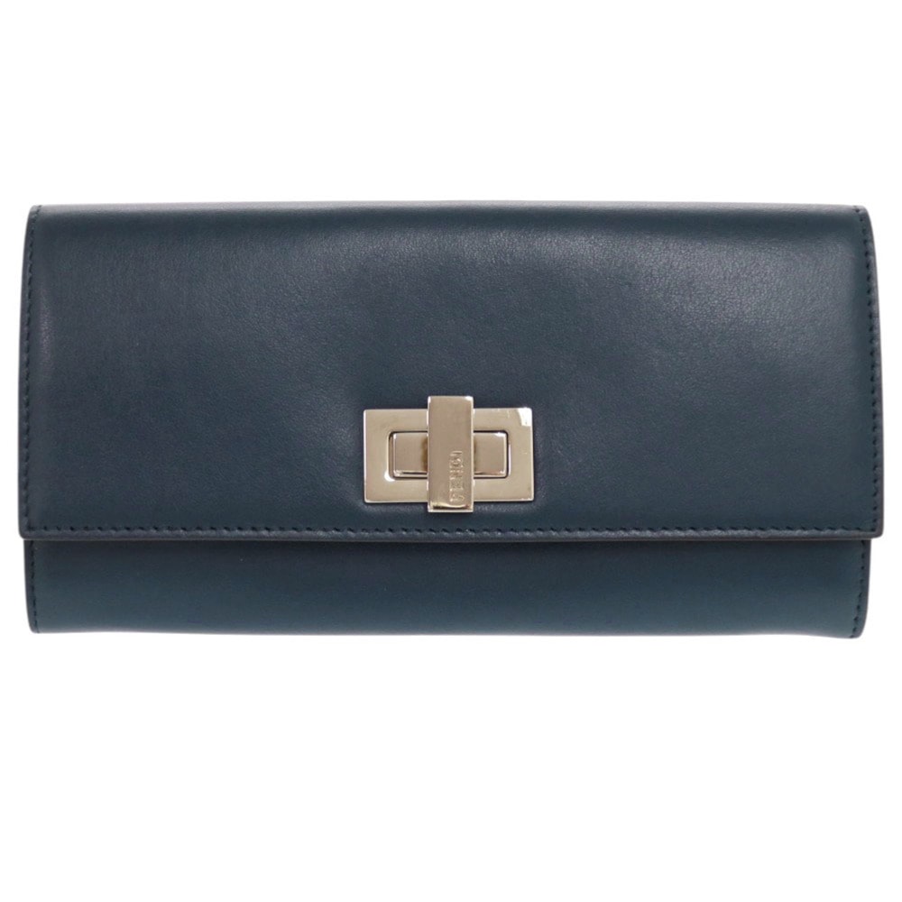 新品同様 ピーカブー 8M0377 長財布 レザー ネイビー 0953【中古】 レディース 25,344円
