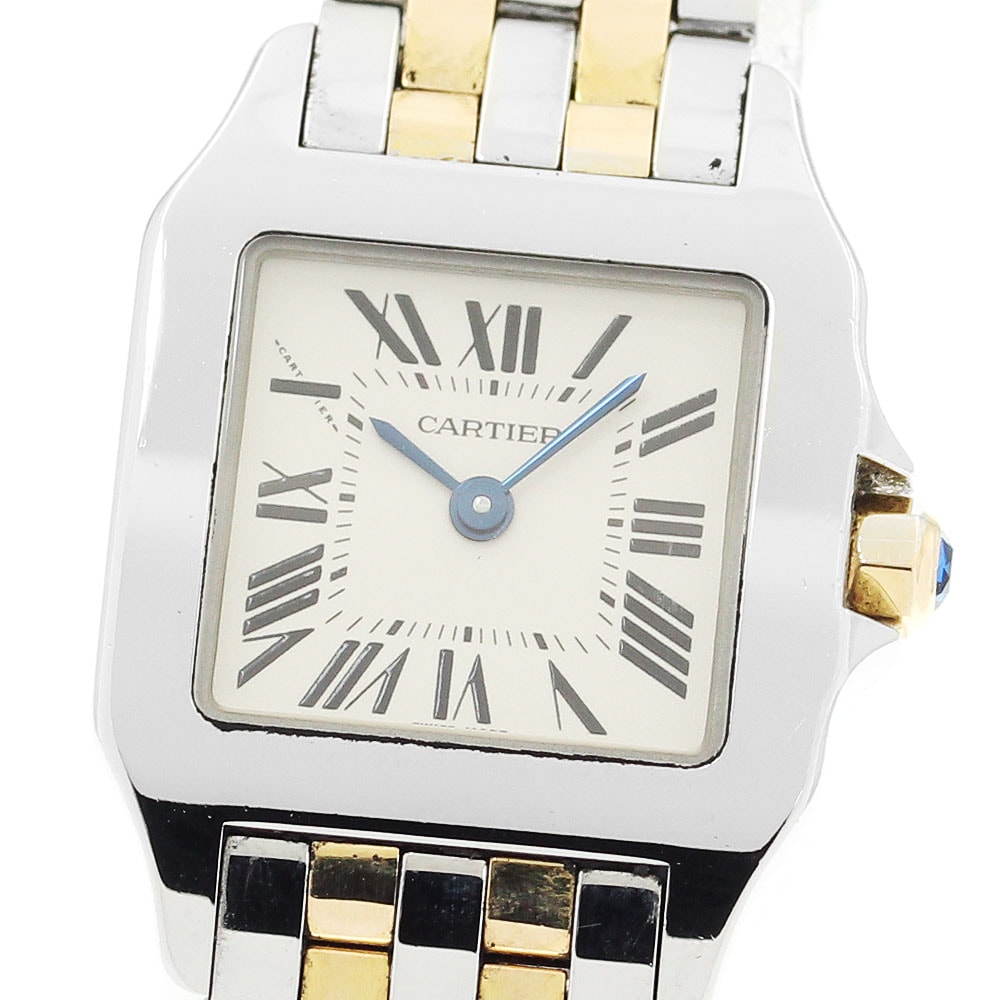 カルティエ CARTIER W25066Z6 サントスドゥモワゼル SM クォーツ レディース _903557【中古】