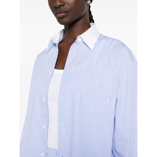 SPORTY & RICH Women Shirts SI019710302ST BLUST WHITE BLUE