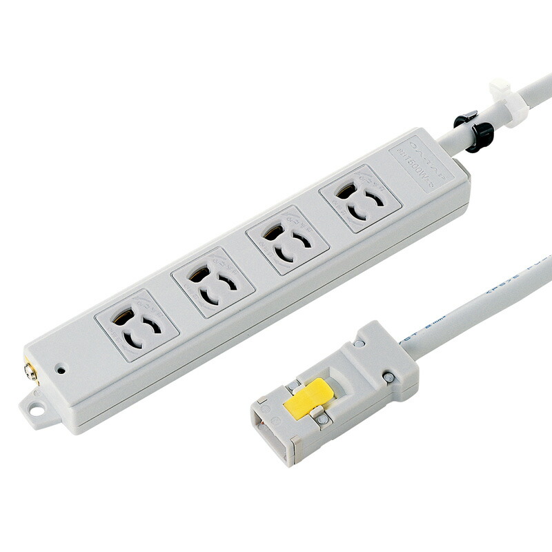 （まとめ買い）工事物件タップ 3P 4個口 1m TAP-KH4-1 [x3]電源タップ